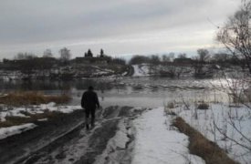 В Тульской области затопило мост