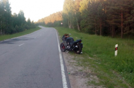 Под Тулой молодой человек очень неудачно покатался на мотоцикле