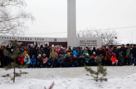 Тульские школьники прошли военно-историческим маршрутом в Пролетарском округе