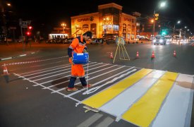 В Туле наносят дорожную разметку