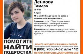 В Туле пропала 15-летняя девочка