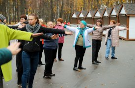 Для туляков провели оздоровительную гимнастику