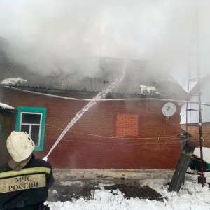 В Тульской области во время пожара пострадал человек