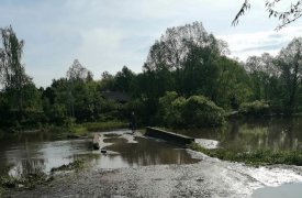 В Веневском районе восстановили мост, ушедший под воду из-за ливня