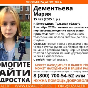 В Богородицке пропала 15-летняя девочка: она вышла из школы и не вернулась домой