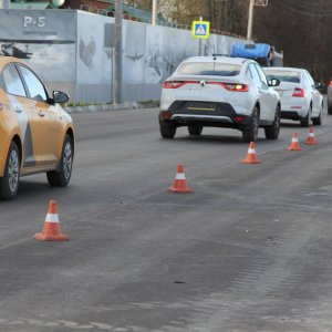 В Туле ремонтируют дорогу на Московском шоссе