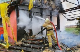 В Тульской области  при пожаре в жилом доме погибла женщина