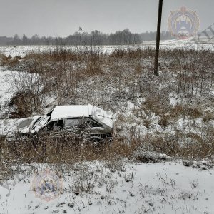 Житель Тульской области госпитализирован после ДТП: он перевернулся в кювете