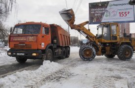 5 января в Туле продолжаются работы по вывозу снега с городских улиц