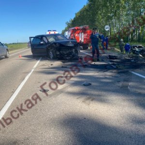 В Тульской области в жестком столкновении на трассе погибли три человека