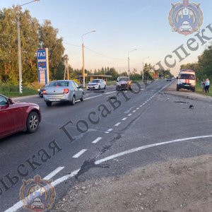 Автоледи сбила мотоциклиста в Щекинском районе: водитель мотоцикла госпитализирован