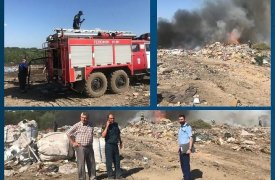 В Новомосковске выяснили причины масштабного пожара на центральной свалке