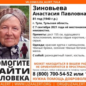 В Тульской области продолжаются поиски 81-летней бабушки, пропавшей неделю назад