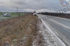 В Киреевском районе «Лада Ларгус»  вылетел в кювет и опрокинулся, пострадала водитель