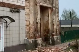 В Белеве Тульской области в колокольню Покровского храма ударила молния