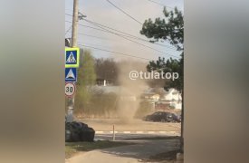 В Туле заметили пылевое торнадо