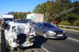 Под Тулой в массовом ДТП пострадали пять человек