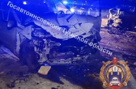 Две LADA Granta попали в жуткое ДТП в Щекинском районе Тульской области