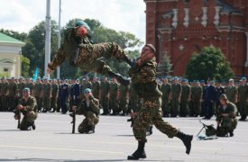 Эффектной демонстрацией своих возможностей отметили тульские десантники День ВДВ